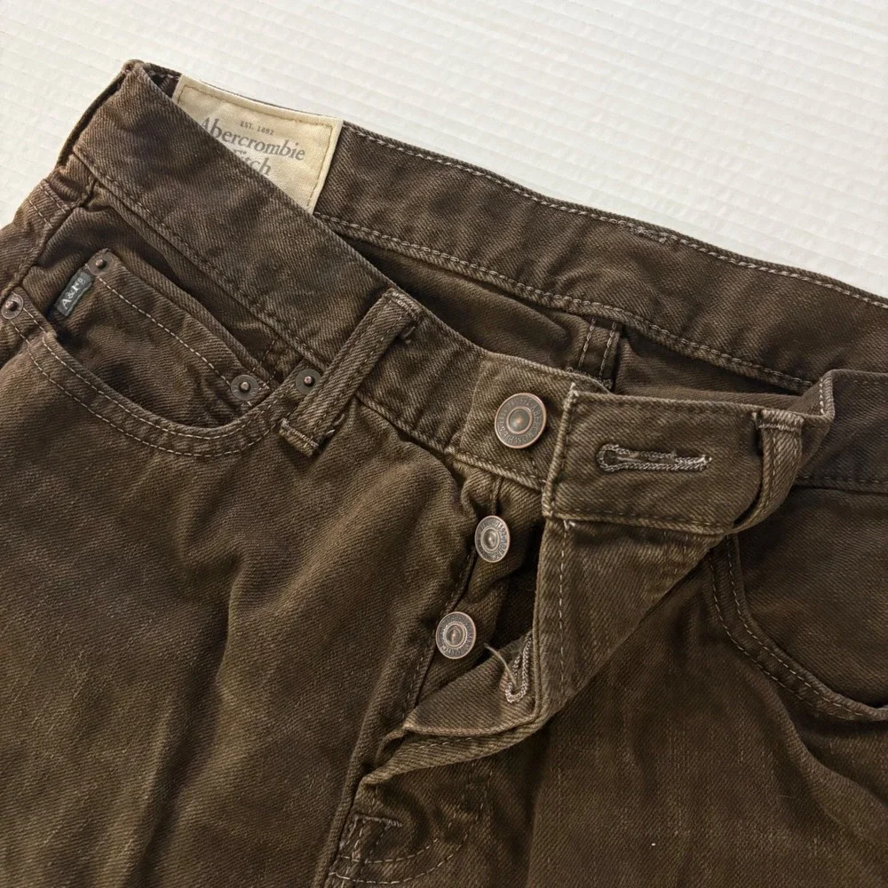 Abercrombie & Fitch Skinny Pants Mens Brown Button Fly 31x31 Pants Casual
